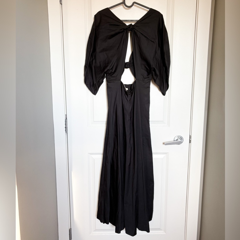 Mara Hoffman Leila Black Knotted Cutout Maxi Dress Size 6 - Picture 6 of 9